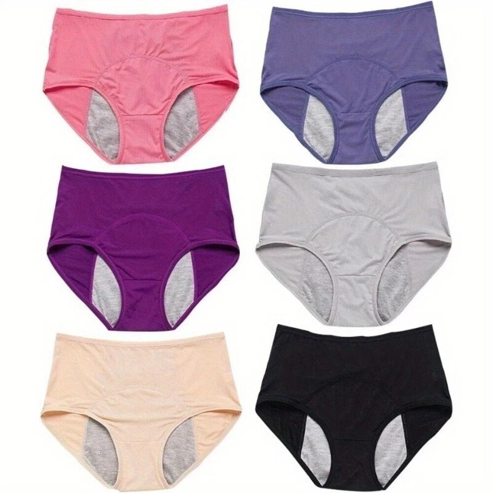 Women's 6Pc Leakproof Incontinence Underwear-Xsmall